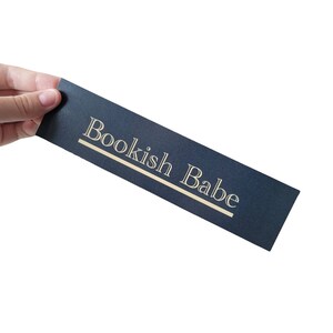 Bookish Babe Bookmark, Made from Recycled Paper, 2&quot; by 8&quot;