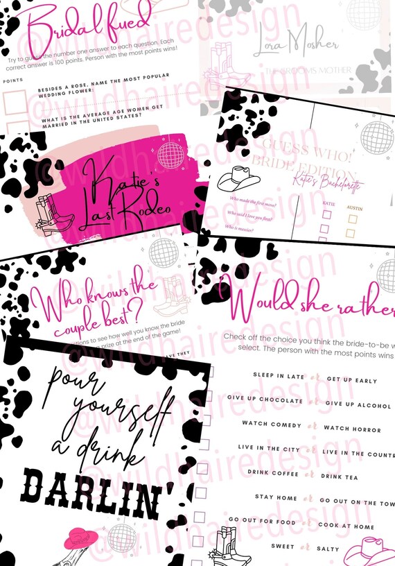 Last Rodeo Bachelorette Printable Digital Download Etsy