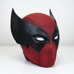 Poolverine Helmet Mashup – 3D Printed Deadpool Wolverine Hybrid Mask Prop – Loganpool