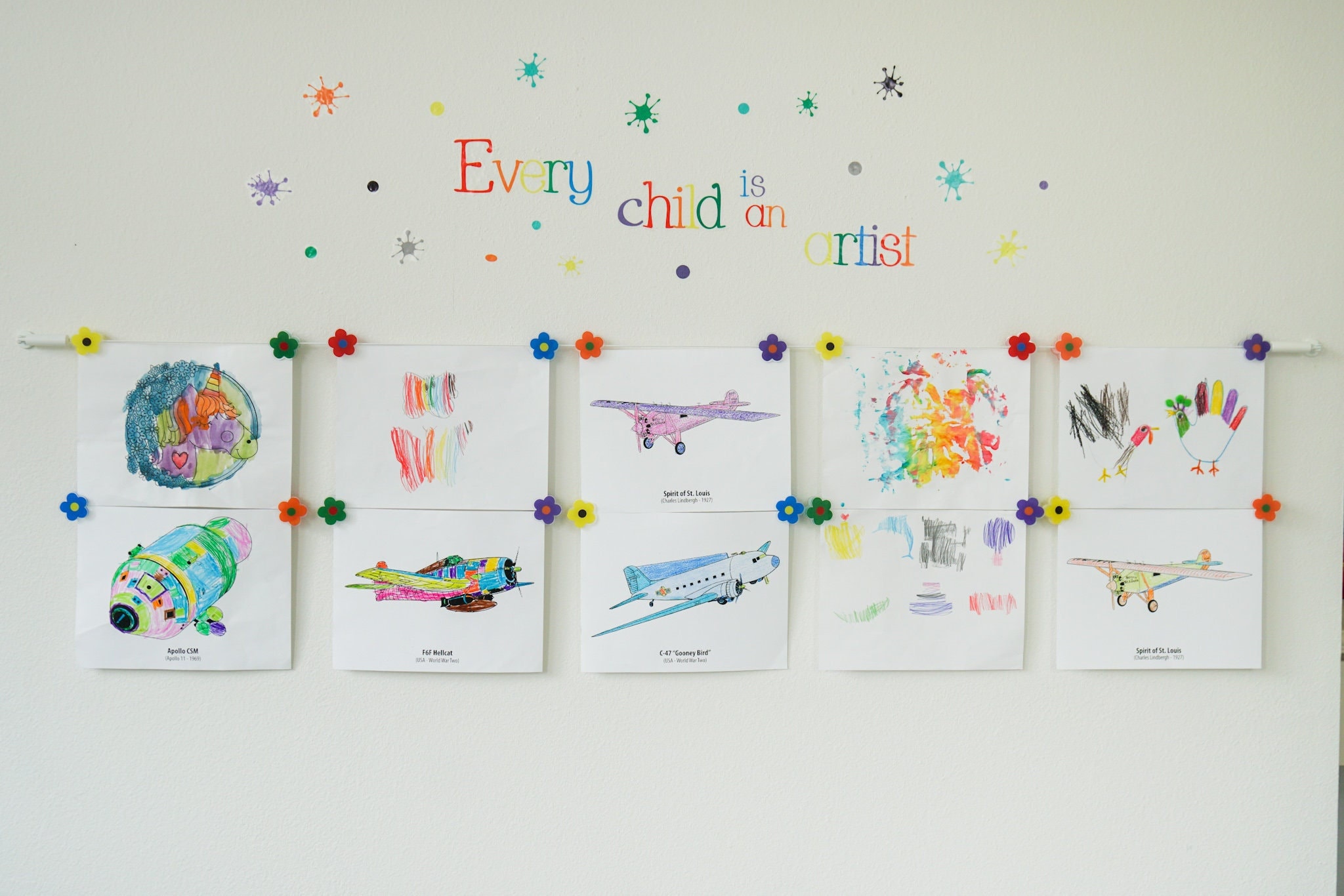 Kids Artwork Display/ Kids Wall Art Display Hanger Art/ Picture Hanger