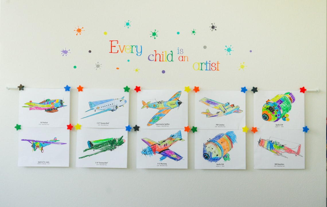 Kids Artwork Display/ Kids Wall Art Display Hanger Art/ Etsy