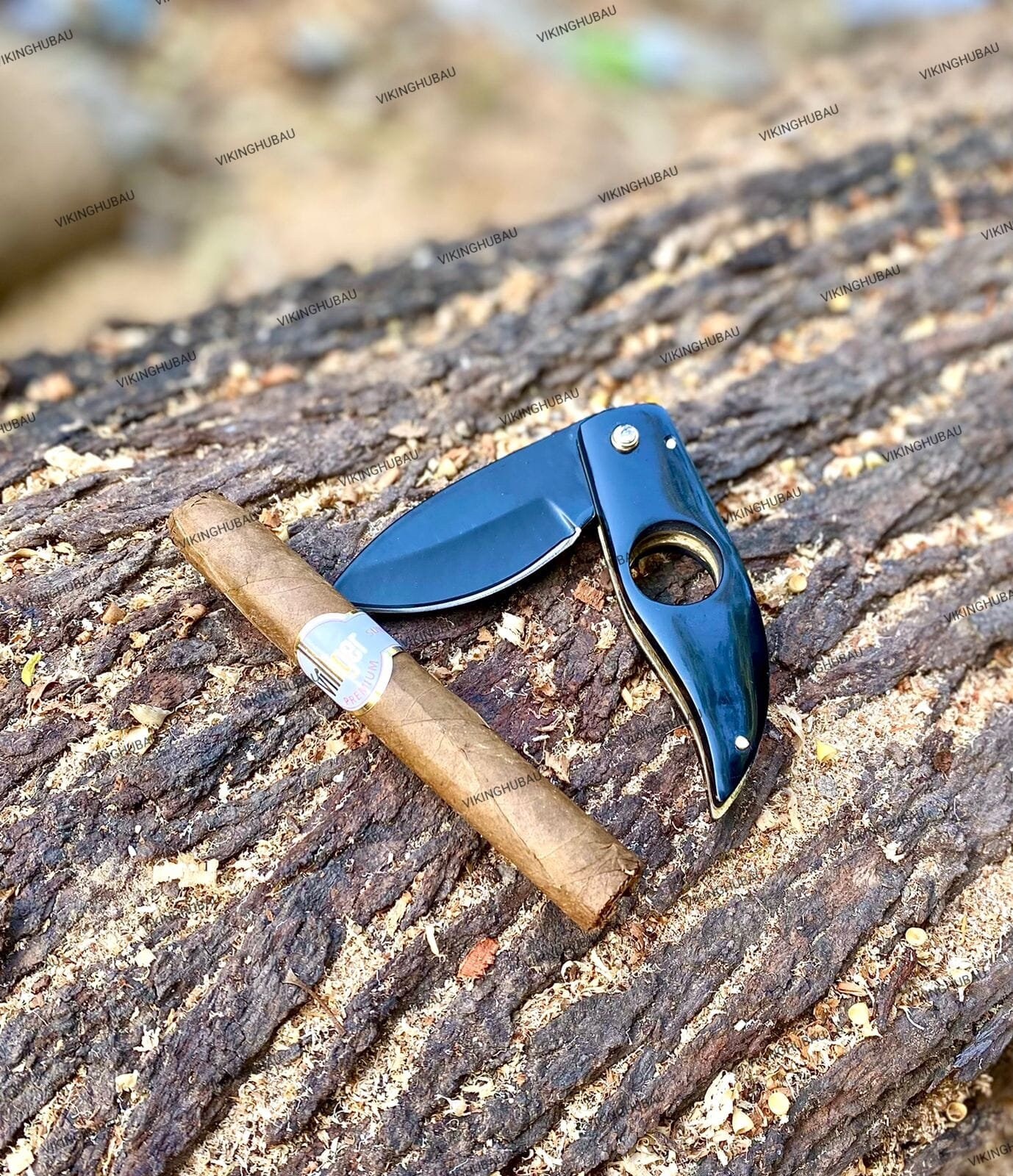 Damascus Steel Cigar Cutter Unique Cigar Cutter Handmade Etsy