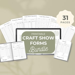 Craft Show Forms Bundle: Small Business Order Trackers and Logs (Ink-Friendly Digital Download)