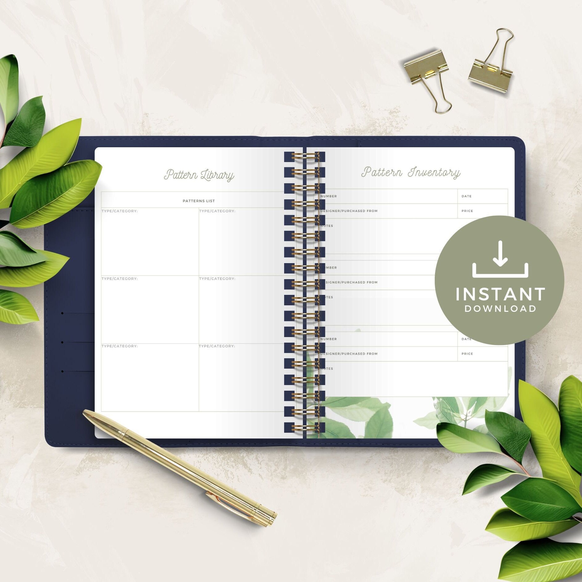 Printable Crochet & Knitting Project Planner and Organizer Journal, PDF ...