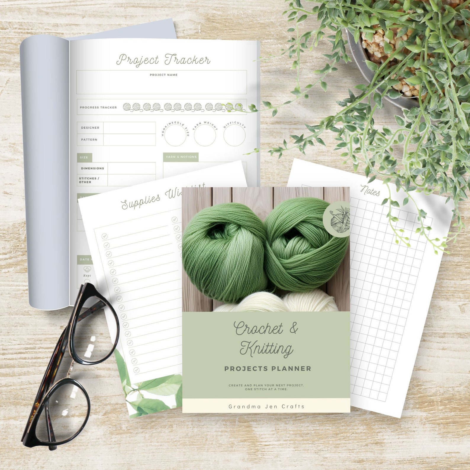 Printable Crochet & Knitting Project Planner and Organizer (PDF ...