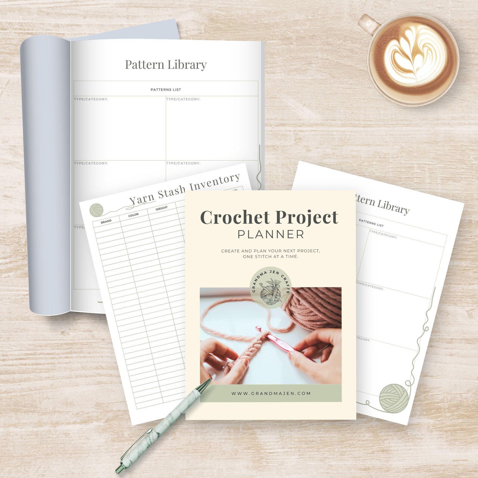 Crochet Project Planner, Printable Crocheting Organizer, WIP Tracker ...