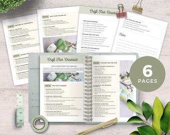 Printable Craft Show Prep Checklist: Handmade Business Planning Guide for Vendor Markets and Craft Fairs, Craft Business Tracker, PDF