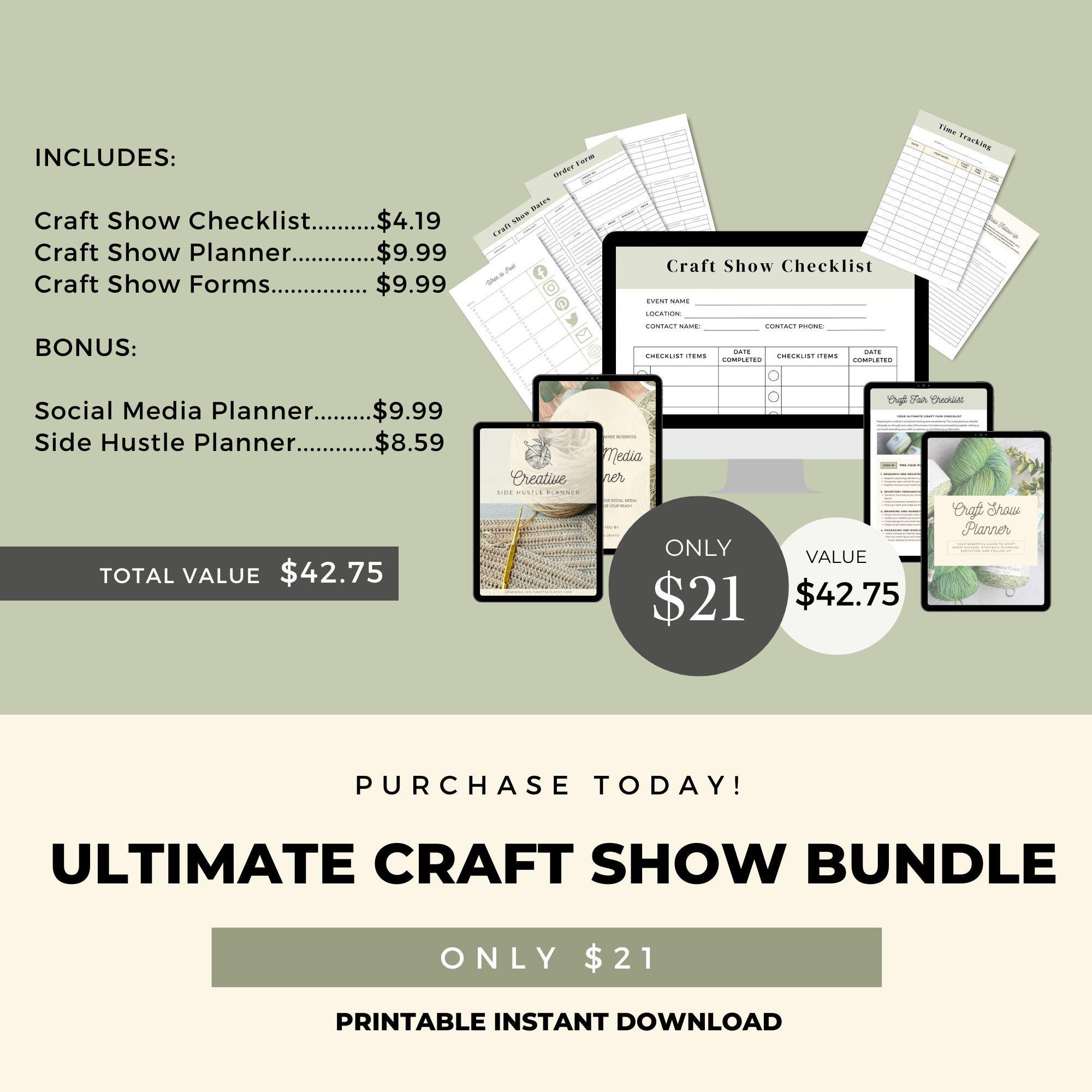 Craft Show Planning Bundle, Printable Vendor Fair Planner for Small ...