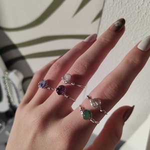 Kristallring silber (lilsgems)