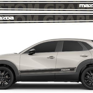 Exclusive Side Stripe Decal Graphic Sticker Kit Compatible with Mazda CX-30