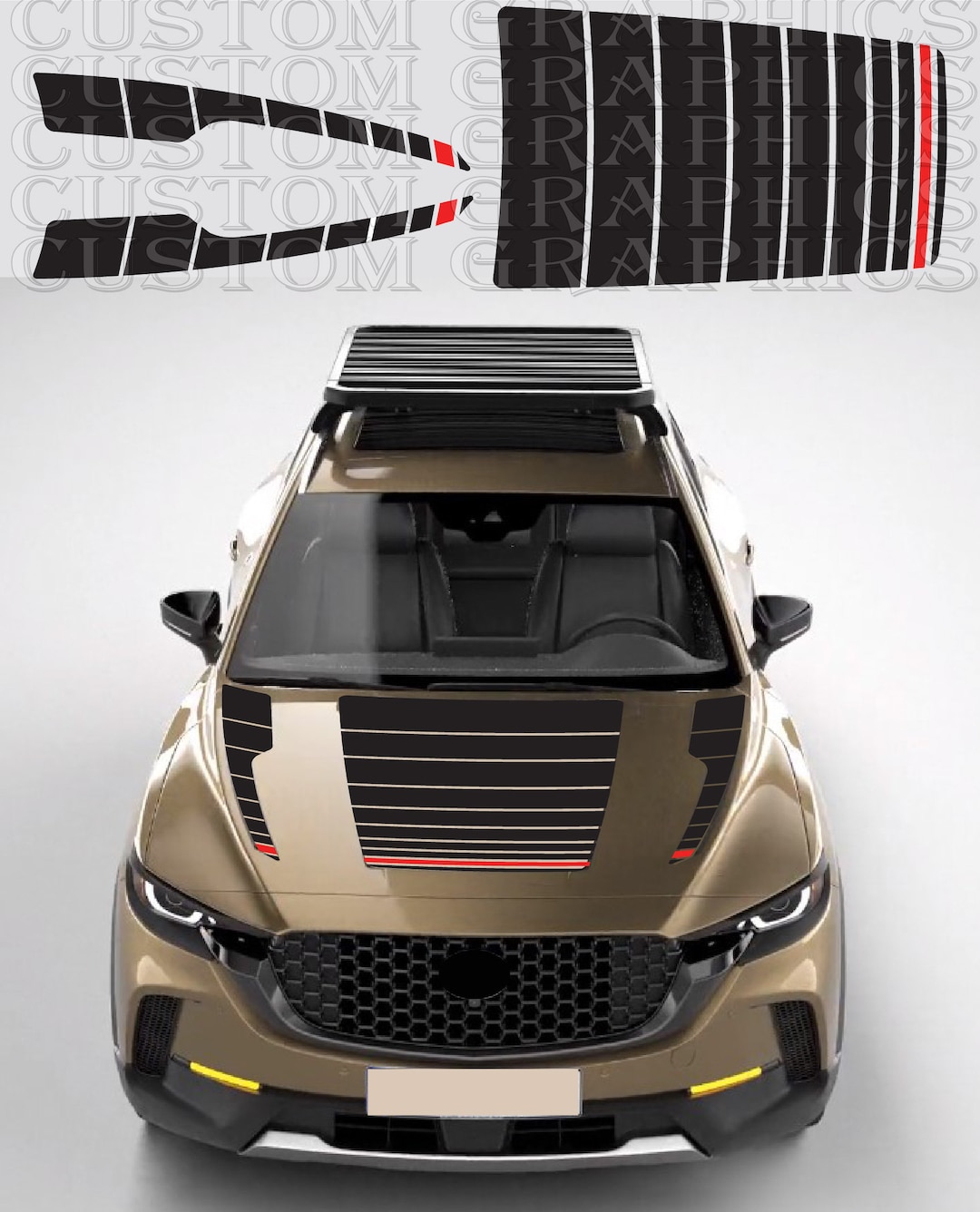 2 Color Exclusive Sport Hood Decals Graphics Sticker Kit Compatible