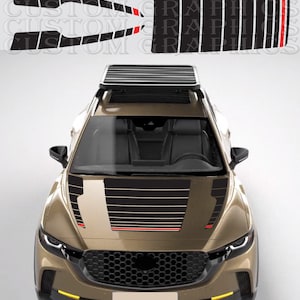 Nowy zestaw naklejek graficznych z górnym paskiem kompatybilny z Mazda CX-30