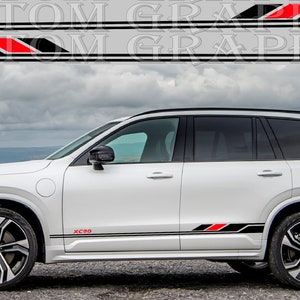 New Pair of Sport Side Stripes Decal Sticker Vinyl Compatible with XC90 2020