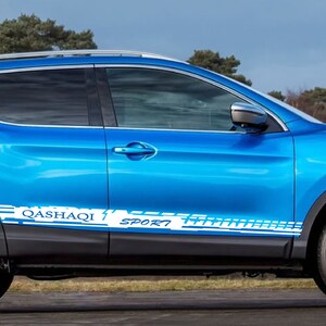 Nuovo kit di adesivi grafici per decalcomanie con strisce laterali superiori compatibile con Nissan Qashqai