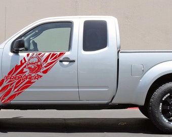 Nuevo kit de calcomanías gráficas con franja lateral superior compatible con Nissan Frontier