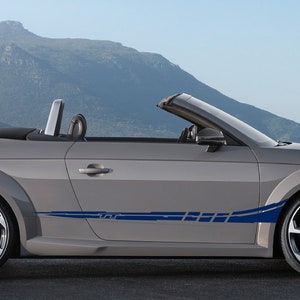 Nuovo kit di adesivi grafici per decalcomanie con strisce laterali superiori compatibile con audi TT
