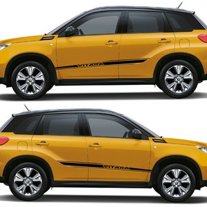 Nuovo kit di adesivi grafici per decalcomanie con strisce laterali superiori compatibile con Suzuki Vintara