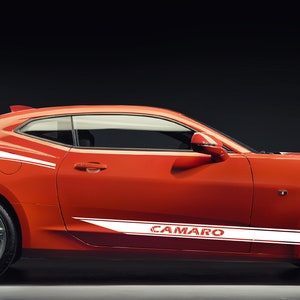 Nuovo kit di adesivi grafici per decalcomanie con strisce laterali superiori compatibile con Chevrolet Camaro