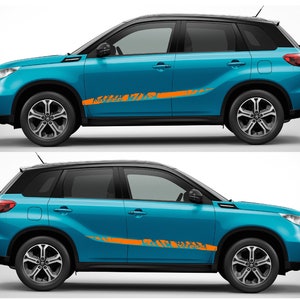 2X Side door stripe vinyl decal graphic sticker Kit high quality Compatible with Suzuki Vitara