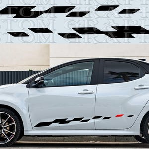 Nuovo kit di adesivi grafici per decalcomanie con strisce laterali superiori compatibile con Toyota GR Yaris