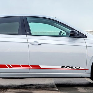 Nowy zestaw naklejek graficznych z górnym paskiem kompatybilny z Vw Polo
