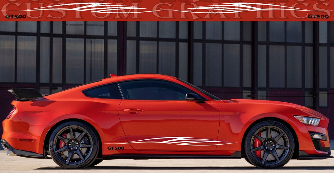 Ford Mustang GT500 Side Stripe Vinyl Decals: Sport Design - Etsy