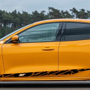 Nouveau kit d&#39;autocollants graphiques à rayures latérales supérieures compatibles avec Ford Focus ST RS
