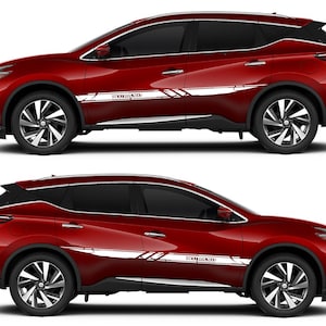 Nuovo kit di adesivi grafici per decalcomanie con strisce laterali superiori compatibile con Nissan Murano