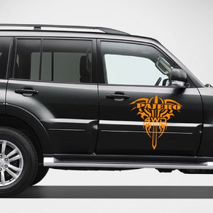 Nuovo kit di adesivi grafici per decalcomanie con strisce laterali superiori compatibile con Mitsubishi Pajero