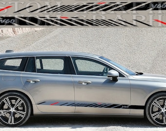 Exclusive Set of Racing Side Stripes Decal Sticker Graphic Compatible with  V60 2019