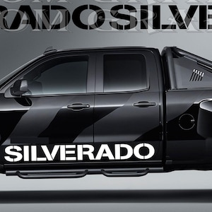 Nuovo kit di adesivi grafici per decalcomanie con strisce laterali superiori compatibile con Silverado