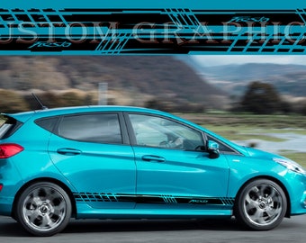 Nyt Top Side Stripe Decal Graphic Sticker Kit, kompatibel med Ford Fiesta
