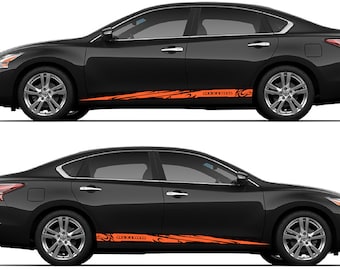 Custom Design Sport Sticker Decal Side Door Stripes Compatible with Nissan Altima