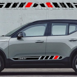 Nowy zestaw naklejek graficznych z górnym paskiem kompatybilny z XC40 Recharge 2023