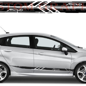 Nuovo kit di adesivi grafici per decalcomanie con strisce laterali superiori compatibile con Ford Fiesta