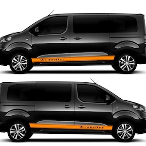 Nuovo kit di adesivi grafici per decalcomanie con strisce laterali superiori compatibile con Peugeot Traveller