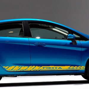 New Exclusive Sport Sticker Decal Side Door Stripes Compatible with Ford Fiesta