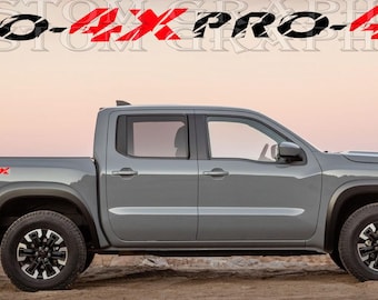 Nuevo kit de calcomanías gráficas con franja lateral superior compatible con Nissan Frontier Pro-4X