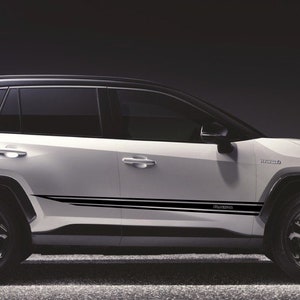 Nuovo kit di adesivi grafici per decalcomanie con strisce laterali superiori compatibile con Toyota Rav4