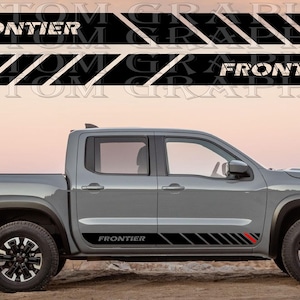 Nuovo kit di adesivi grafici per decalcomanie con strisce laterali superiori compatibile con Nissan Frontier Pro-4X
