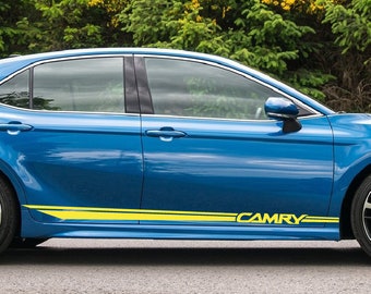 Nouveau kit d'autocollants graphiques à rayures latérales supérieures compatibles avec Toyota Camry