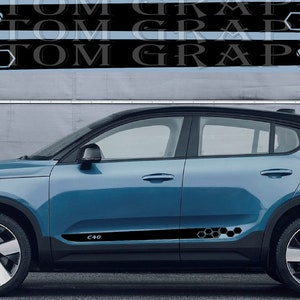 C40 Recharge Side Stripe Decal: Sport Vinyl Sticker