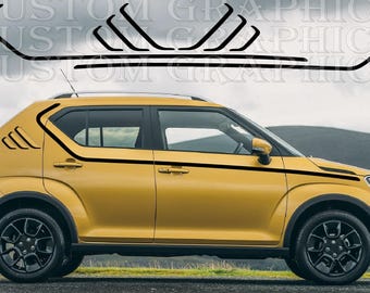 Nyt Top Side Stripe Decal Graphic Sticker Kit, kompatibel med Suzuki Ignis