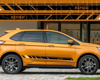 New Exclusive Side Stripe Decal Graphic Sticker Kit Compatible with Ford Edge 2015-2023
