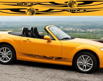 Exclusive Side Stripe Decal Graphic Sticker Kit Compatible with Mx-5