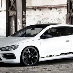 Nuovo kit di adesivi grafici per decalcomanie con strisce laterali superiori compatibile con Vw Golf