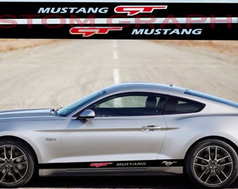 New Top Sport Sticker Decal Side Door Stripes Compatible with Ford Mustang GT