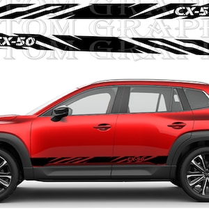 Set of Racing Side Stripes Decal Sticker Graphic Compatible with Mazda CX-50