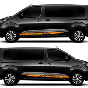 Nuovo kit di adesivi grafici per decalcomanie con strisce laterali superiori compatibile con Peugeot Traveller