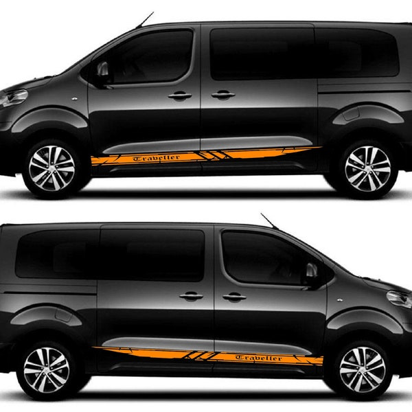 Neues Top Side Stripe Decal Graphic Sticker Kit Kompatibel mit Peugeot Traveller